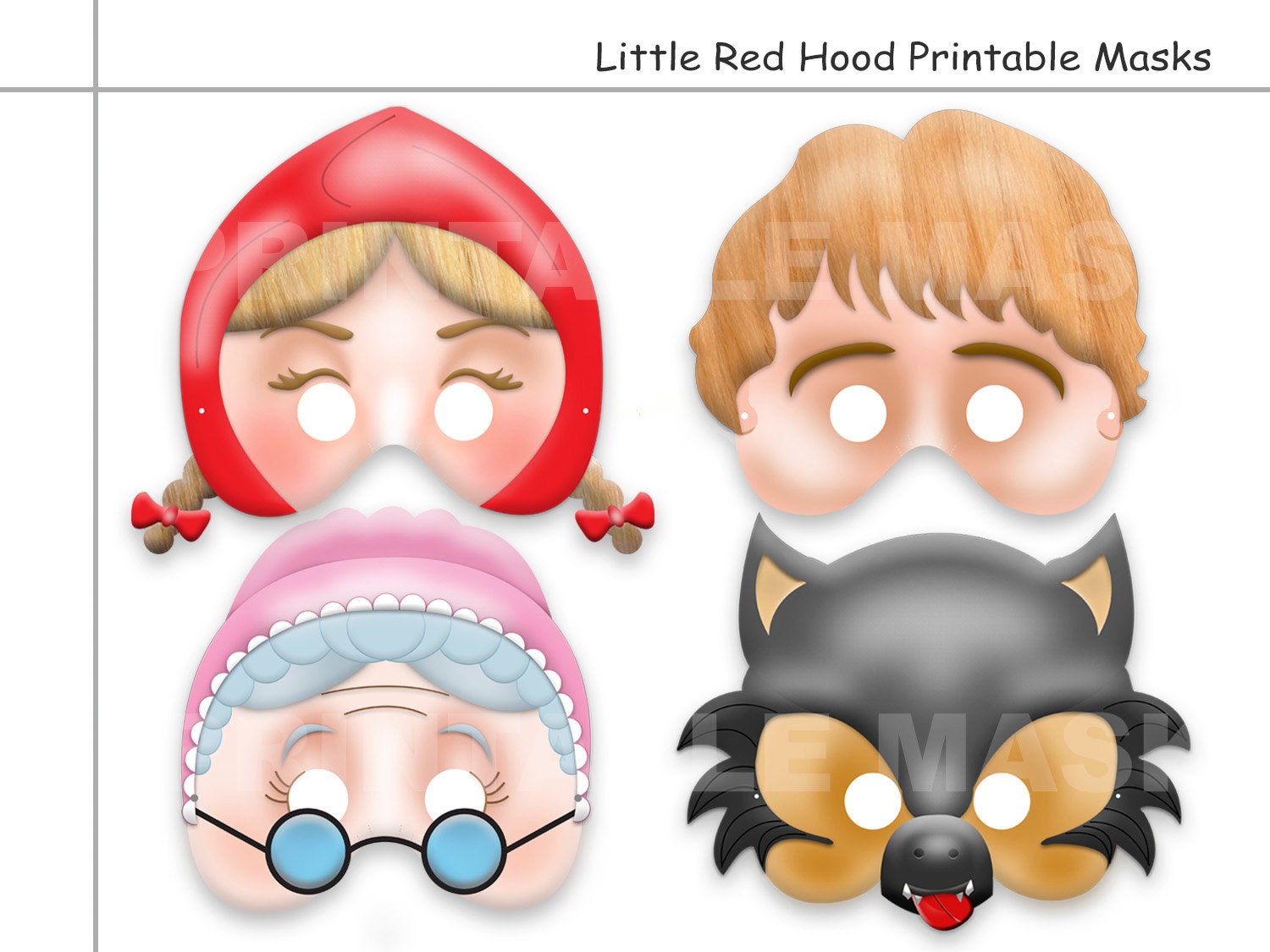 unique-little-red-riding-hood-tale-printable-masks-wolf
