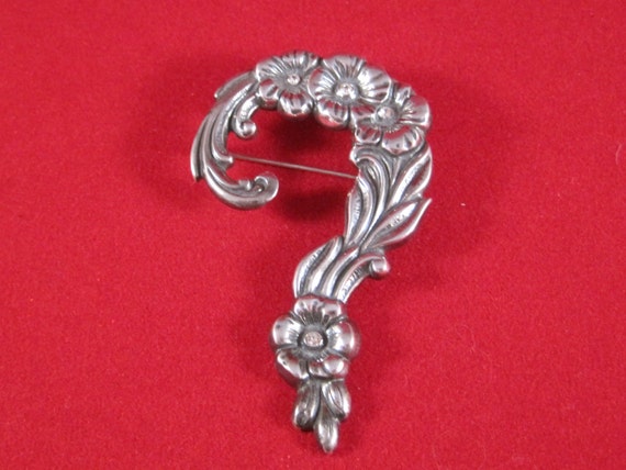 Art Deco Question Mark Brooch