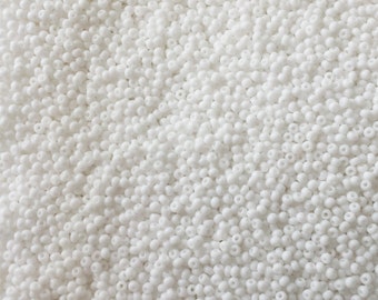 White seed beads 11/0,bright white seed bead,preciosa ornela,opaque white,DIY jewelry,tiny beads,small bead,jewelry supplies,2mm bead,BS7118