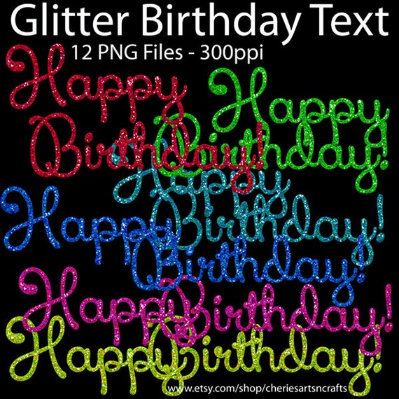 free glitter birthday clip art - photo #24