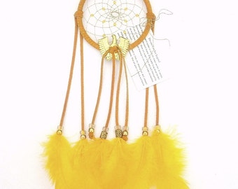 Gold Dream Catcher, Turkey Flat Feathers