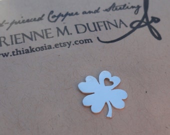 Lucky Heart Four Leaf Clover Pendant