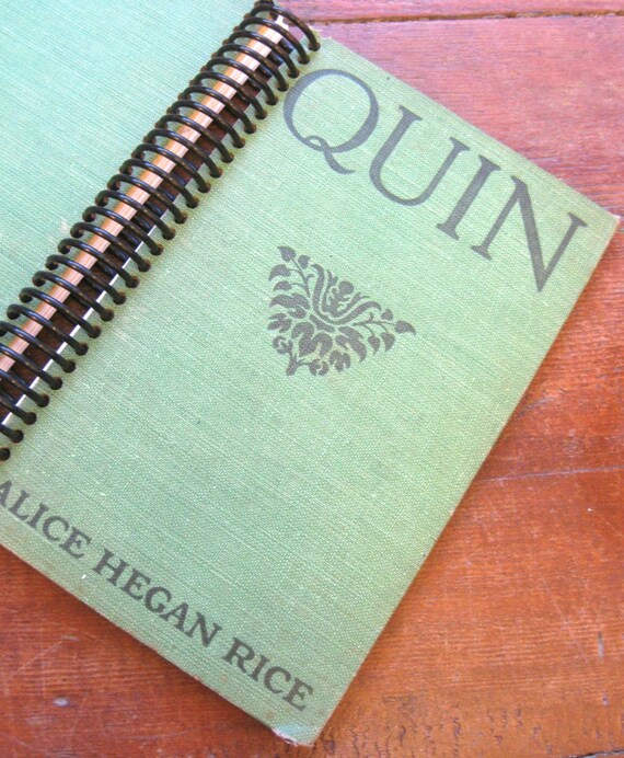 Items similar to Recycled Hardcover Vintage Book Journal, QUIN on Etsy