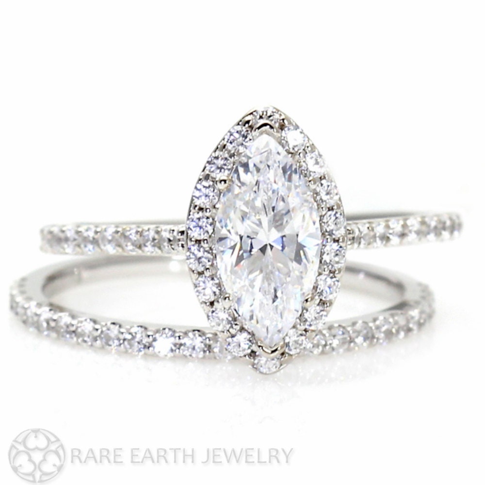 moissanite wedding ring sets