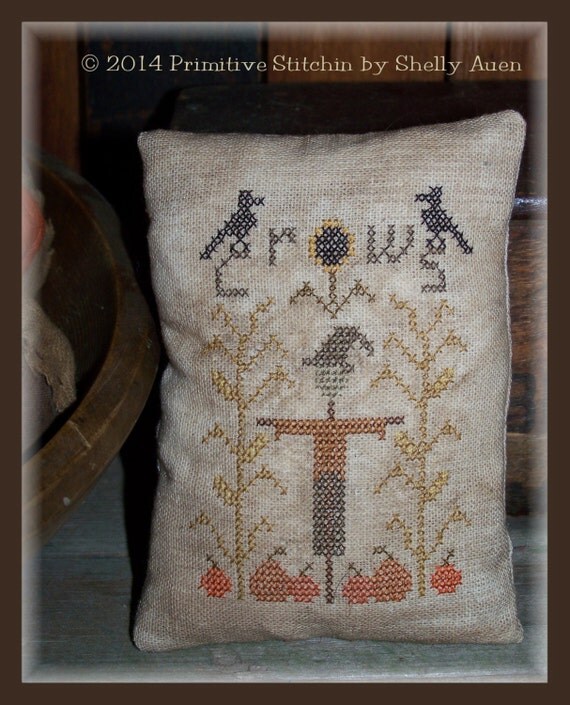 video cover download pillow Corn Crows In Fall Primitive / Autum Sampler Pillow Tuck The E