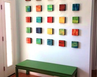 Abstract Wall Art | Wood Wall Art | Modern Wall Decor | Original Painted Wood Art | Hospitality Art | Rosemary Pierce Modern Art