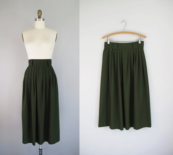 Dark Green Midi Skirt | Jill Dress