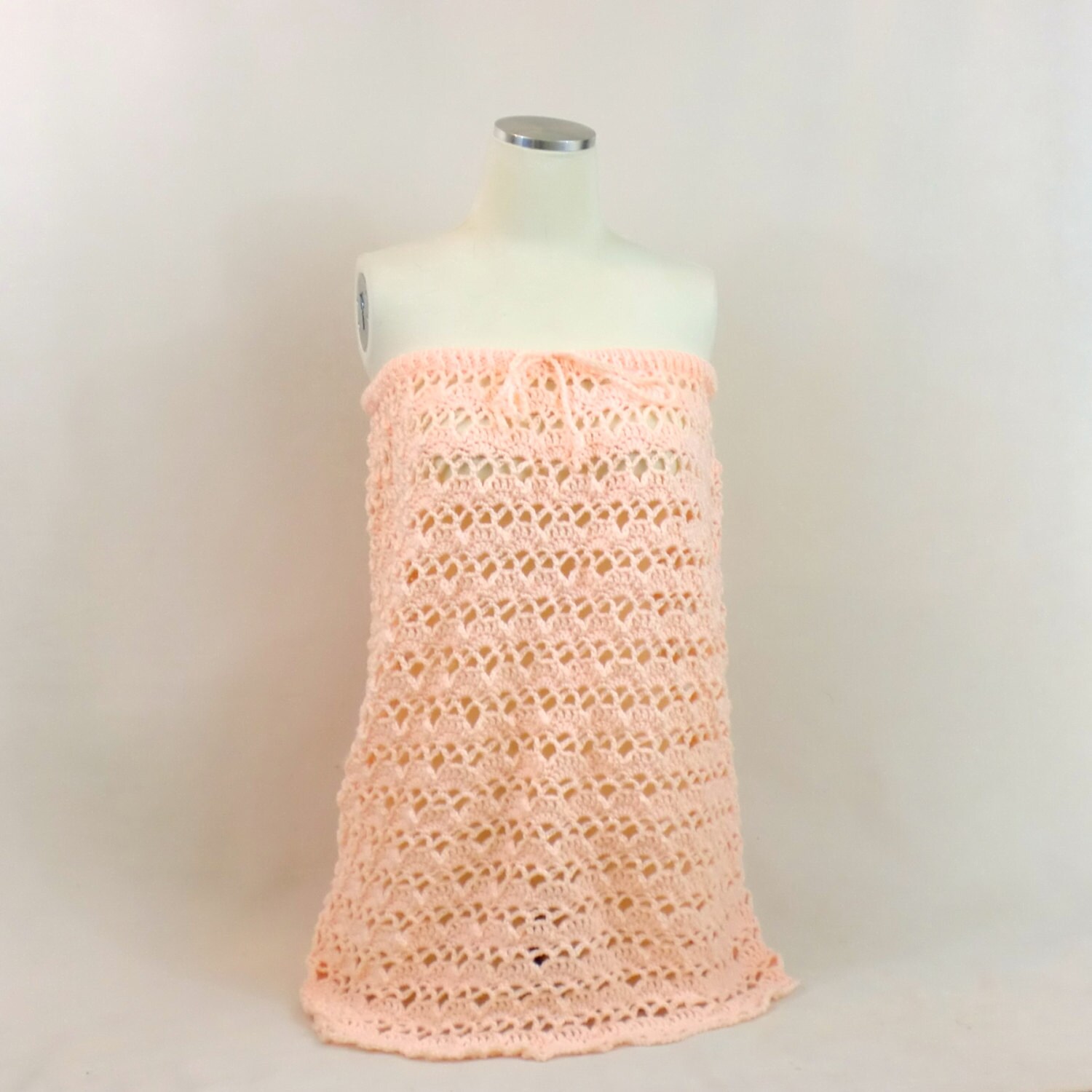 Strapless Cover Up Beach Dress Lace Swimsuit Cover Boho