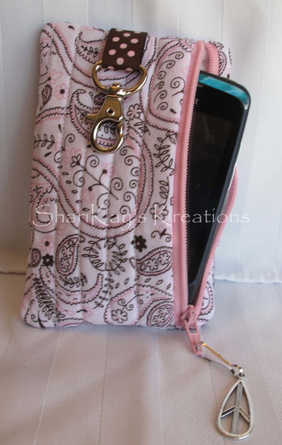 Fabric Small Cell Phone Case Zippered Case by ShariKaysKreations
