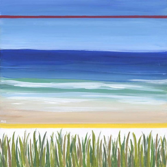 Beach Grass Print Of An Original Acrylic Painting