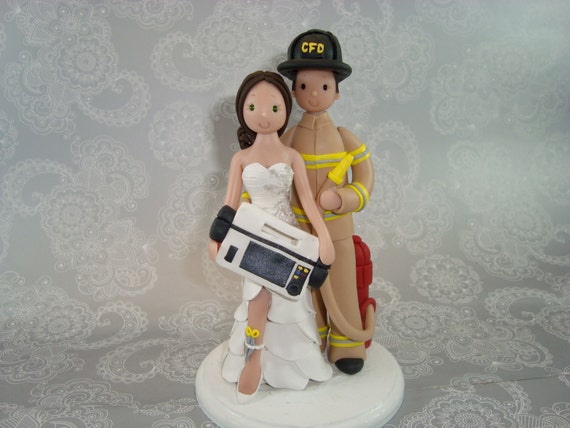 Wedding Cake Toppers Nurse And Fireman