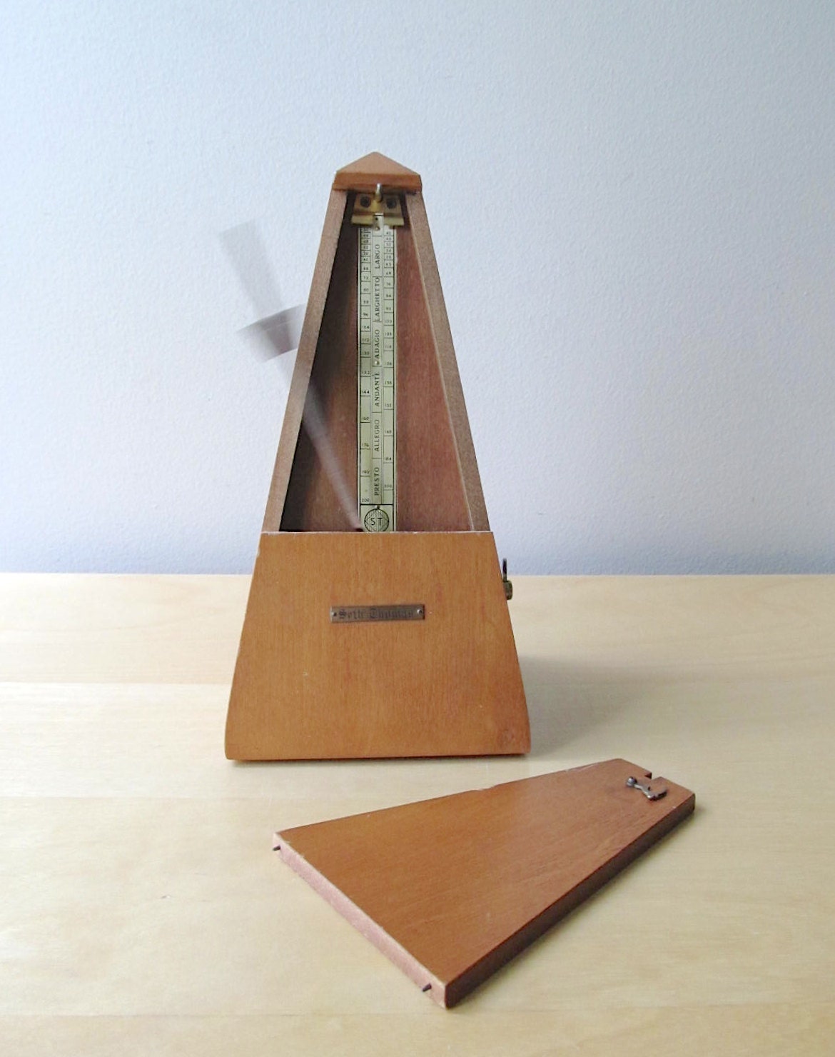 working seth thomas metronome de maelzel piano timer wood