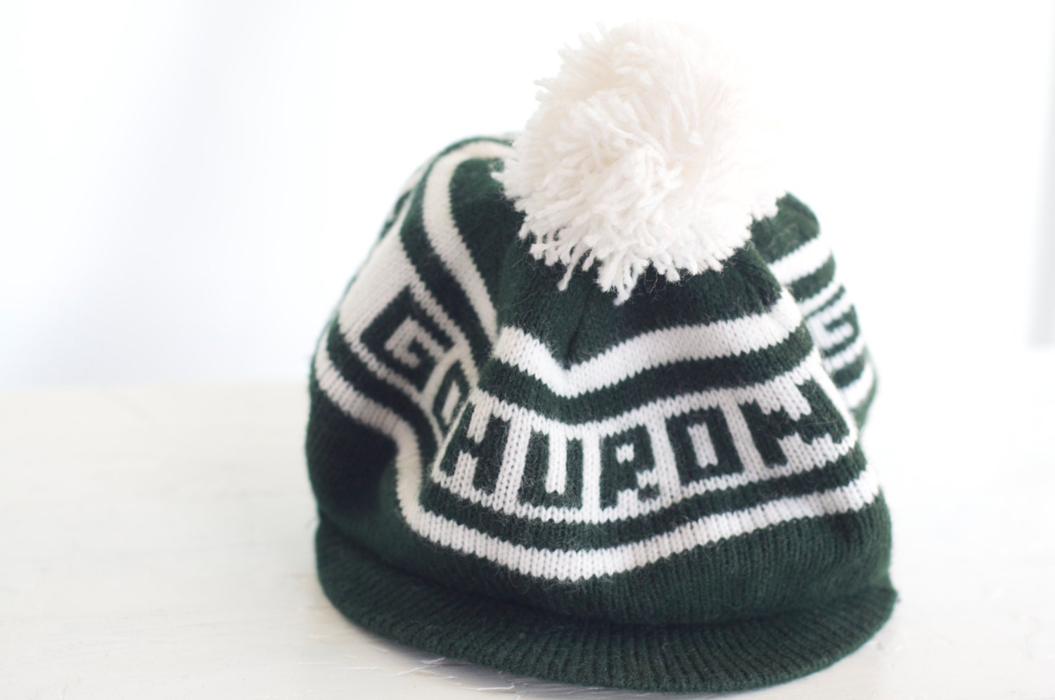 Vintage 70's EMU Hat Pom Pom Beret Cap by VintageMindedMaven