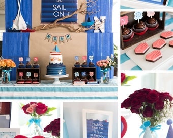 nautical party decorations sailboat birthday party decor ahoy it a boy baby shower - Nautical Party Decorations nautical party decorations sailboat birthday party decor ahoy it a boy baby shower - Nautical Party Decorations