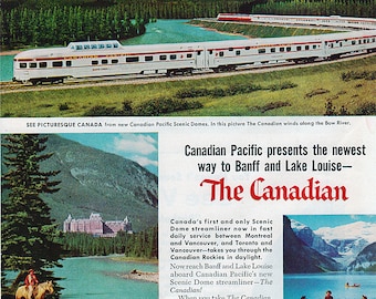 Vintage 1955 Canadian Pacific Railroad Ad
