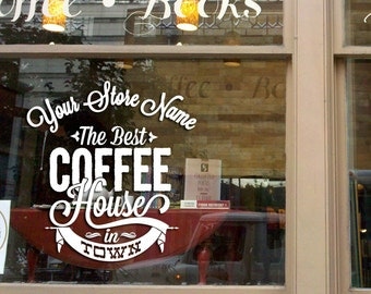 Coffee shop decals | Etsy