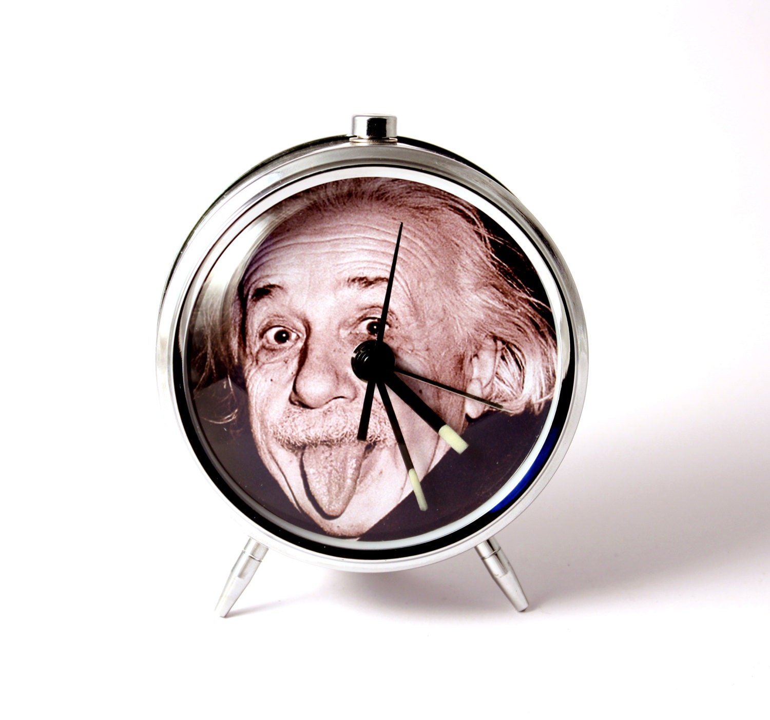 Alarm clock Albert Einstein tongue mechanical alarm clock