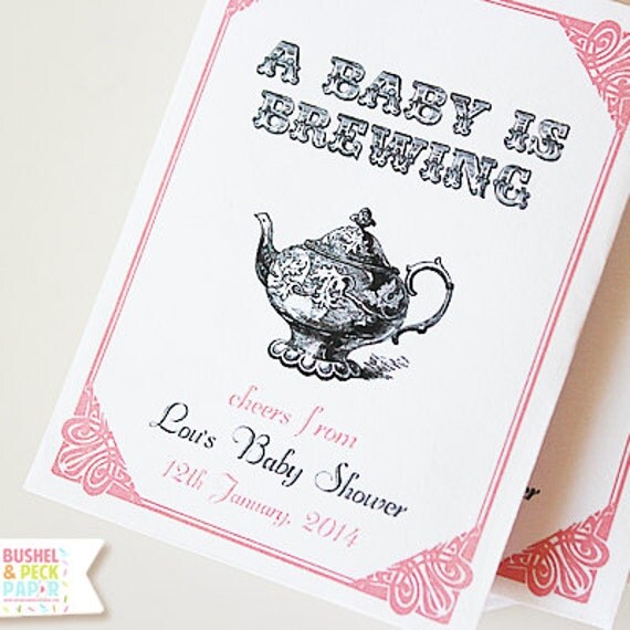 A BABY IS BREWING Par-Tea Favors™ - #Baby #Shower #Favors Il_570xn
