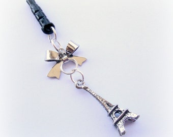 Memories of Paris Eiffel tower earphone dust plug earphone jack charm for iPhone Smartphone