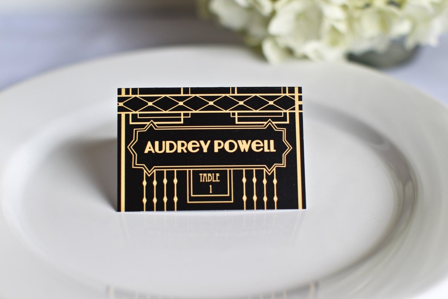 Art Deco Gatsby Place Cards Wedding Custom Customize Escort