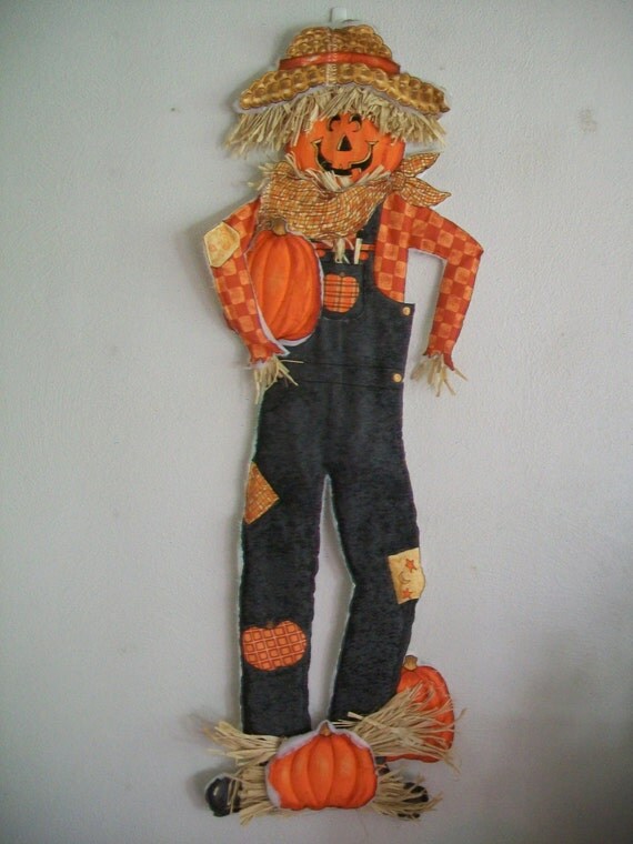 Halloween JackoLantern Scarecrow by MelissasCozyCottage on Etsy