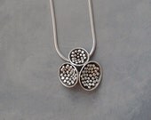 Contemporary Granulated Sterling Silver Pendant
