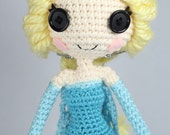 PATTERN: Snow Queen Elsa from Frozen Crochet Amigurumi Doll