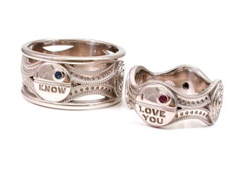 Star Wars Ring Set - I Love You - I Know - Palladium White Gold