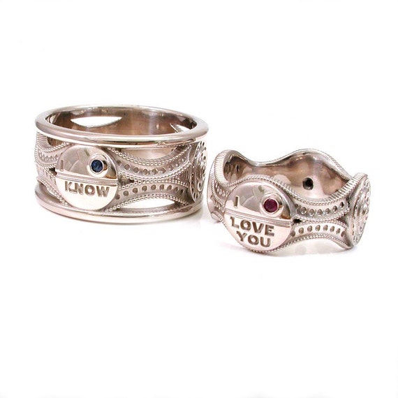 Star Wars Ring Set - I Love You - I Know - Palladium White Gold