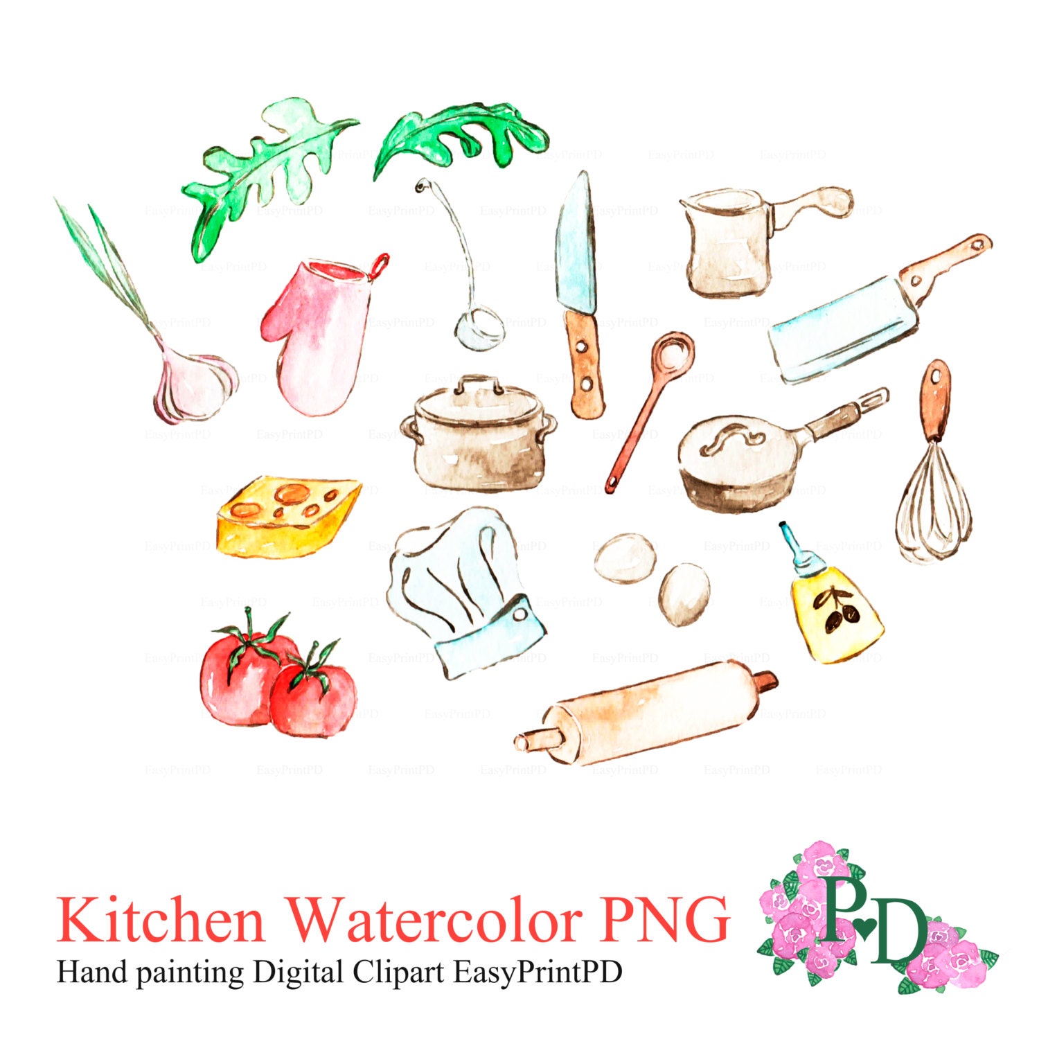 etsy watercolor clipart - photo #31