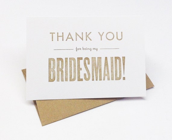 items similar to thank you for being my bridesmaid