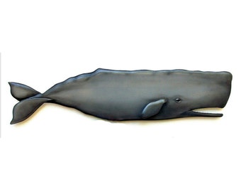SPERM WHALE art sculpture, 36in. Whale art, Whale sculpture, wood whale art, wall art, wall sculpture, Whale wall art nautical art beach art