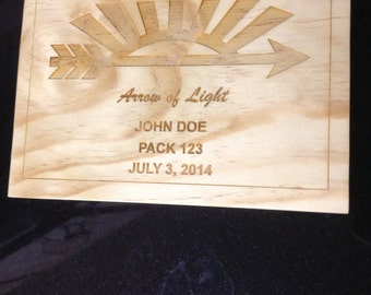Arrow of Light Scout Award Plaque #1