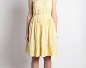 BETSEY JOHNSON Dress S// 90s Dress// Betsey Johnson Dress// Summer Yellow Cotton Japan