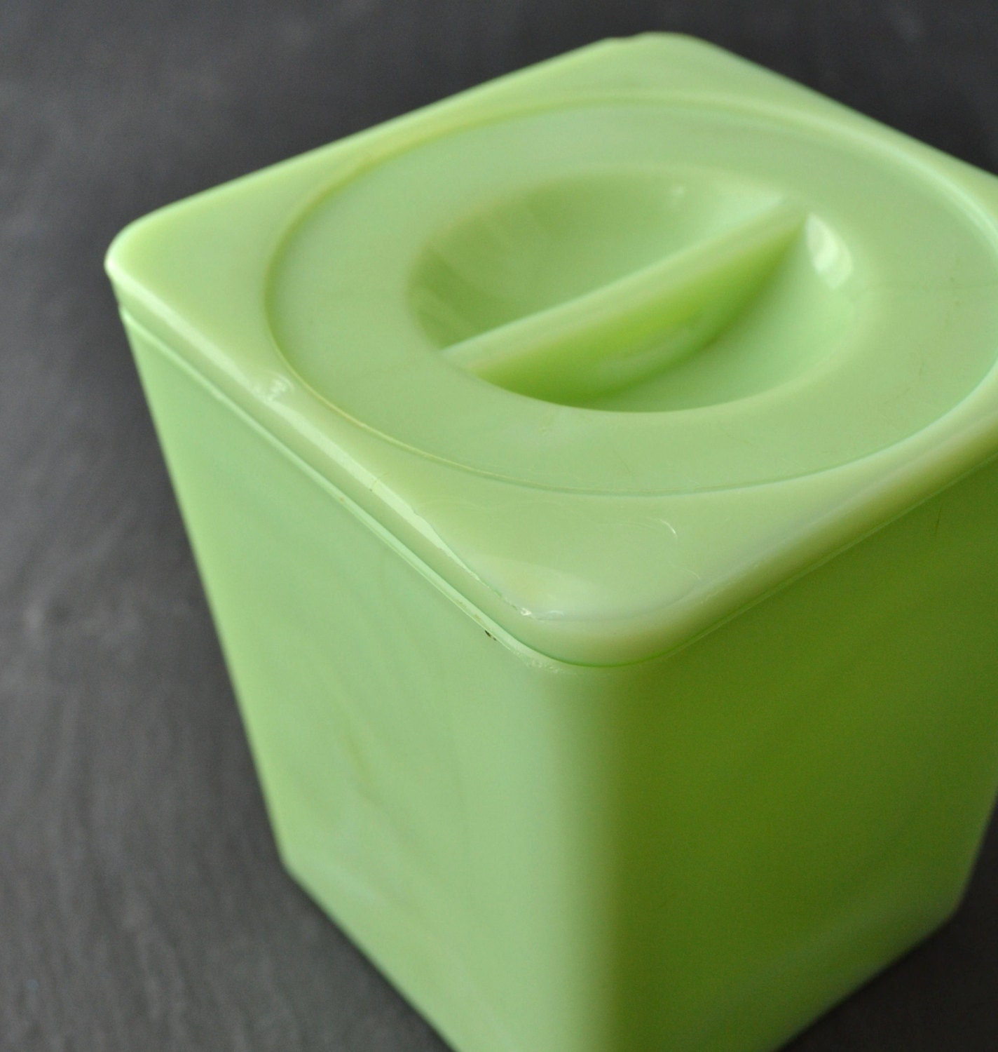 Jadeite Canister Jadite Square Storage Canister
