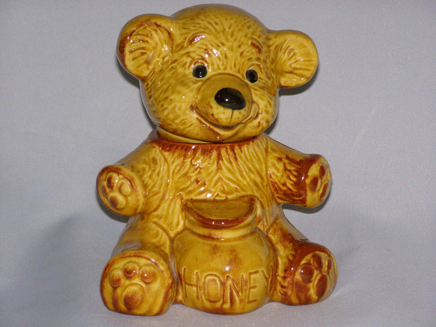 Vintage Ceramic Honey Bear by Doranne Ca Pottery Brown Honey