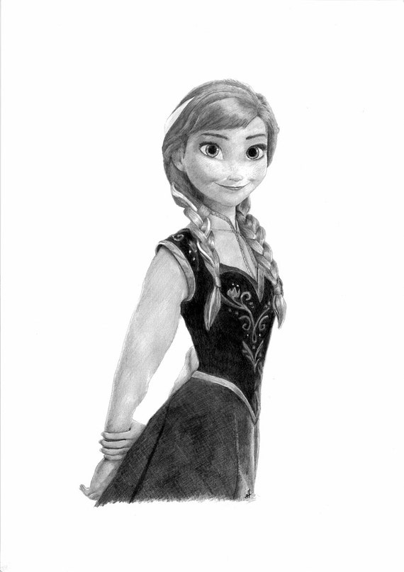 FROZEN ANNA pencil drawing