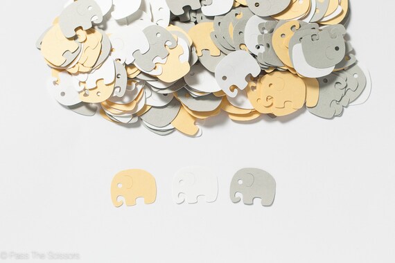 Baby Shower Decoration Elephant Confetti Yellow Gray Il_570xn