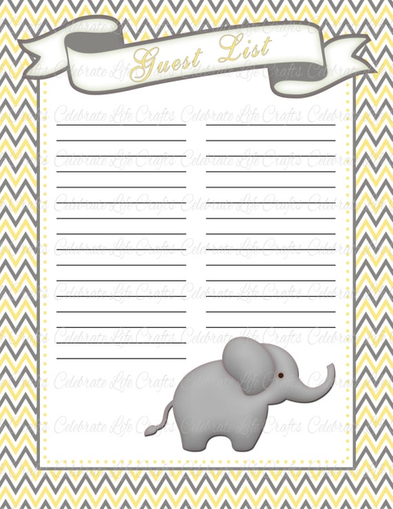 Free Printable Baby Shower Guest Sign In Sheet - Printable Templates