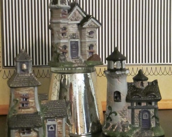 Haunted Halloween Village-Set of Three