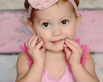 Light Pink Baby Headband, Newborn Headband, Infant Headband. Toddler Headband, Girls Headband, Light pink Baby Headband, Pink Headband