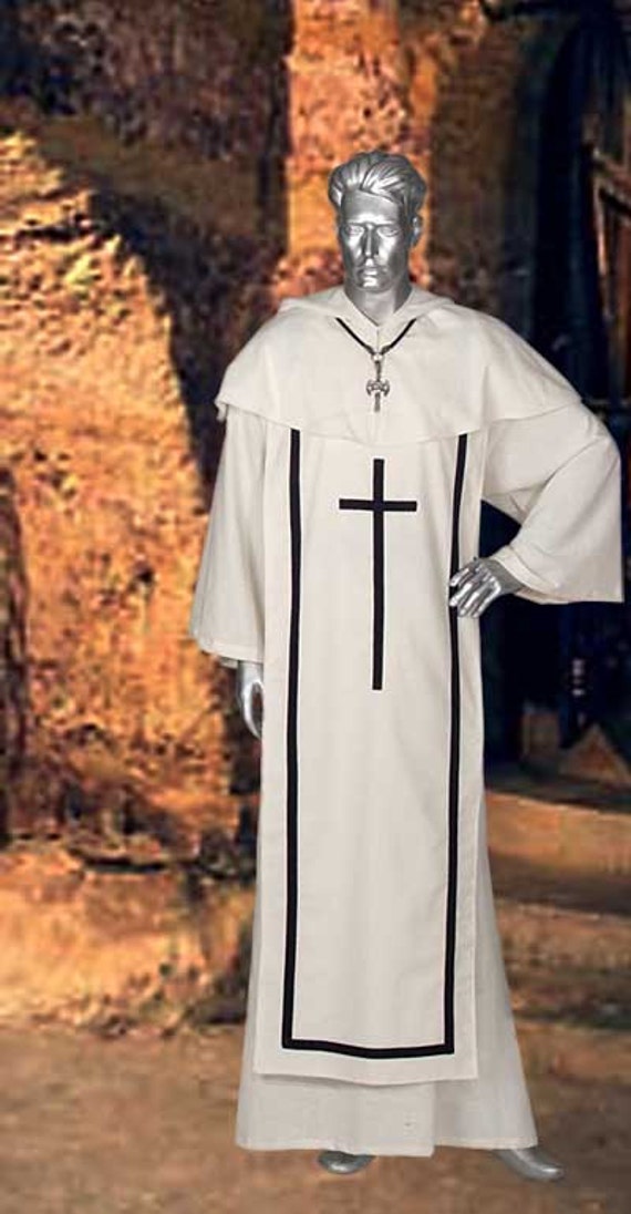 Medieval Christian Ritual Robe Handmade Natural Cotton