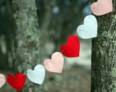 Pink, Red and White Felt Heart Valentines Day Garland Il_170x135