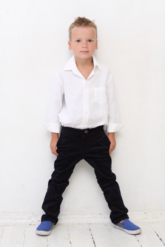 Boys dress  shirt  Toddler boy long sleeve white  shirt  Wedding