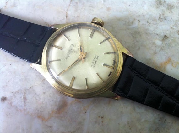 Vintage Pierpont Watch Mens Vintage Swiss Watch by delovelyness