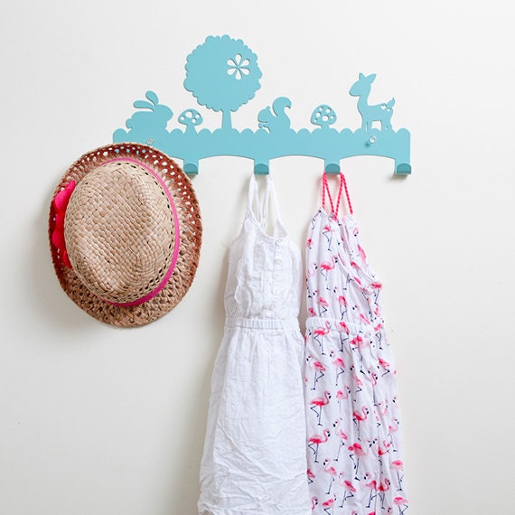 Woodland Coat Rack / Nursery Wall Hanger / Kid's Coat