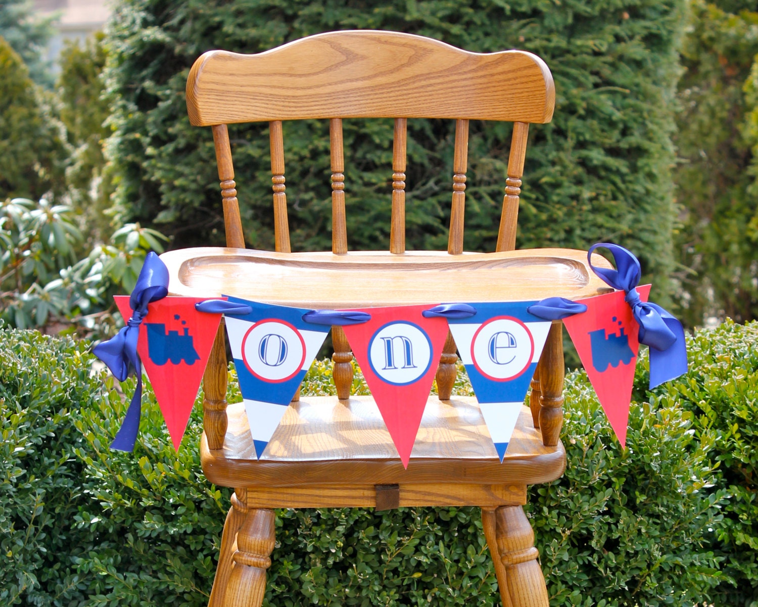 High Chair Birthday Pennant Banner / 1st or 2nd Birthday Photo