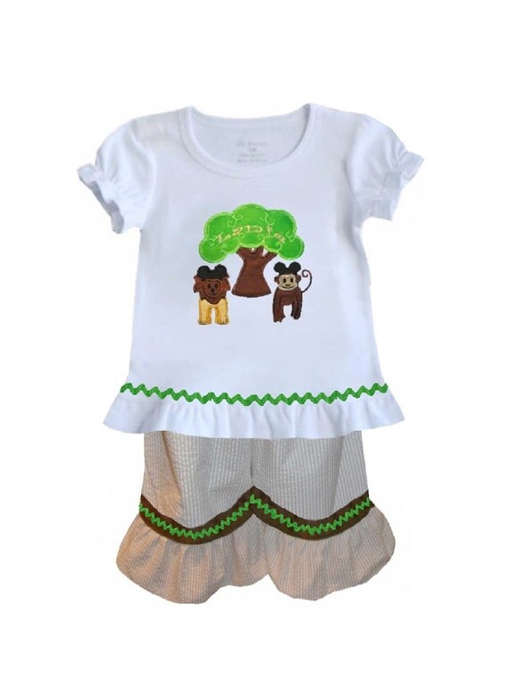 GIRL'S DISNEY ANIMAL Kingdom Outfit with Tree by ChildrensCottage