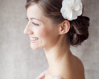 Bridal Silk Flower, Wedding Hair Flower, Headpiece - "Anais"