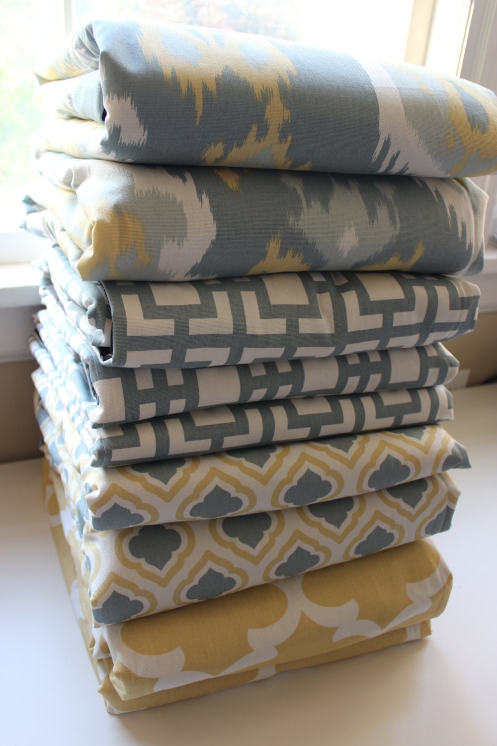 SALE Waterproof Picnic BlanketNew Fabric Ikat Macon Saffron